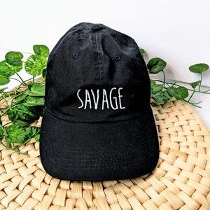 DAVIS AND YOUNG GRAPHIC BLACK BASEBALL CAP (SAVAGE ) HAT